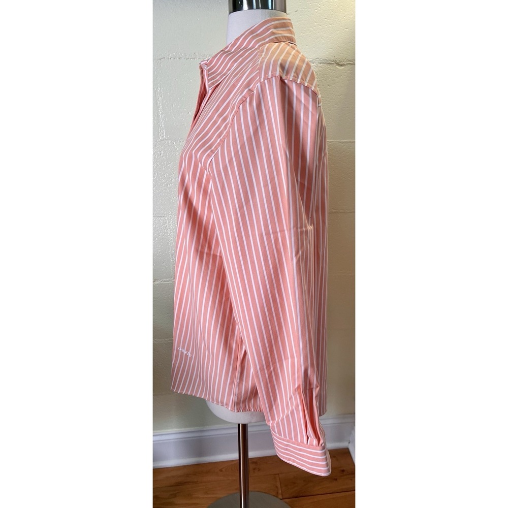 Orvis Women's Coral Stripe Button Down‎ Shirt Sz 16 Long Sleeve - Picture 4 of 9